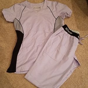 Scrub pants and shirt set
